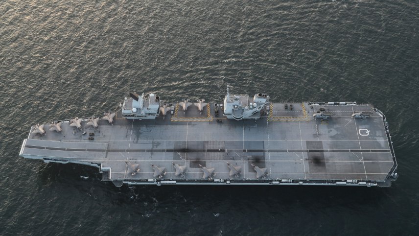 
        The Integrated Review expresses the UK’s commitment to collective security beyond the Euro-Atlantic area, particularly in the Indo-Pacific, where a multinational task group led by HMS 
        Queen Elizabeth
         will be deployed later this year.
       (Crown copyright)