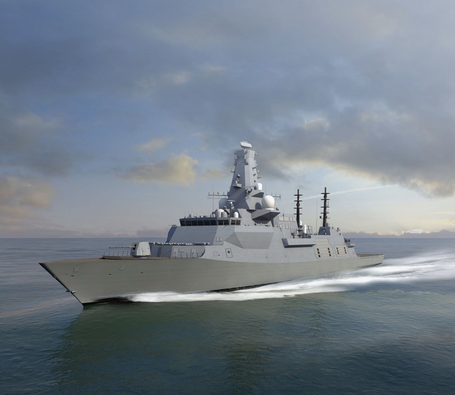 The UK’s current shipbuilding plan includes eight Type 26 frigates (pictured), five Type 31 frigates, and a projected follow-on Type 32 general-purpose frigate. (BAE Systems)