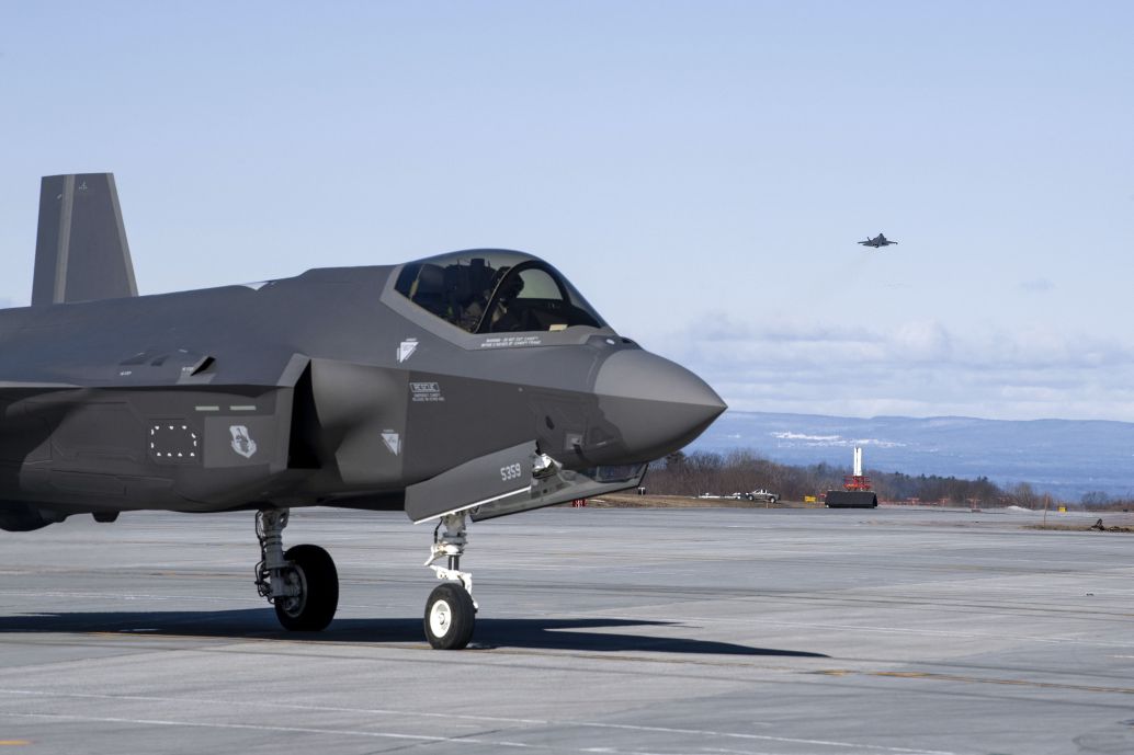 
        An F-35A assigned to the 134th Fighter Squadron, Vermont Air National Guard, takes off during a training exercise on 12 March 2021. Sources tell 
        Janes
         the USAF’s commitment to buying 1,763 F-35As is wavering due to the aircraft’s high cost.
       (US Air National Guard)