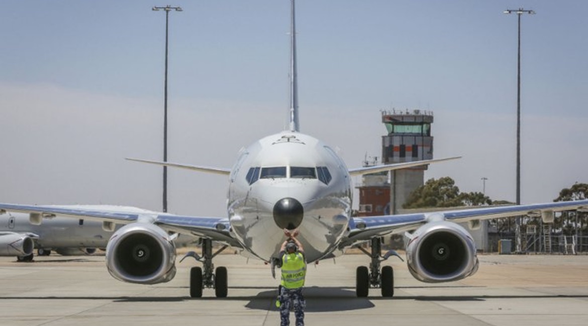 Australia's 12th P-8A Poseidon aircraft is seen here shortly after arriving at RAAF Base Edinburgh on 12 December 2019. On 31 March the Pentagon announced that it awarded a contract modification to Boeing for the production of two more P-8As for the RA...