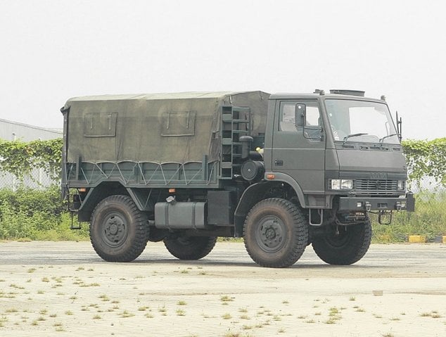 Tata Motors has sold its defence business, which produces a wide range of military vehicles such as this LPTA 715 4×4 utility truck, to its sister firm Tata Advanced Systems Limited. (Tata Motors)
