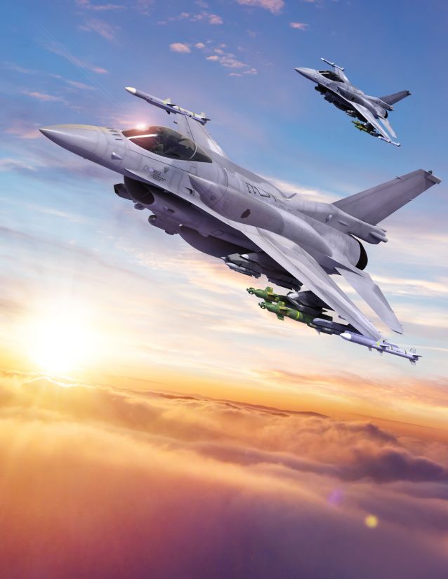 Ilustración del artista del avión F-16V Block 70/72.  Un experto dijo que Lockheed Martin está invirtiendo en actualizaciones del F-16V Block 70/72 para prepararlo para una posible adquisición futura por parte de la Fuerza Aérea de EE. UU.  (L3Harris)