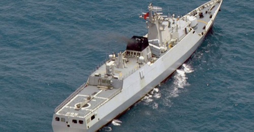 PLAN Jiangdao (Type 056/056A)-class corvette 
        
         was spotted by the Philippine's NTF-WPS near the disputed Fiery Cross Reef in the South China Sea on 11 April.