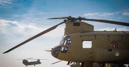 The first of 14 newbuild CH-47F Chinooks for the Netherlands seen at Boeing's Philadelphia production plant prior to delivery. With six upgraded CH-47Fs already in service, the RNLAF will have a fleet of 20 commonly configured helicopters by the time d...