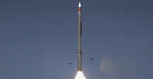 A Barak ER is launched during a test.