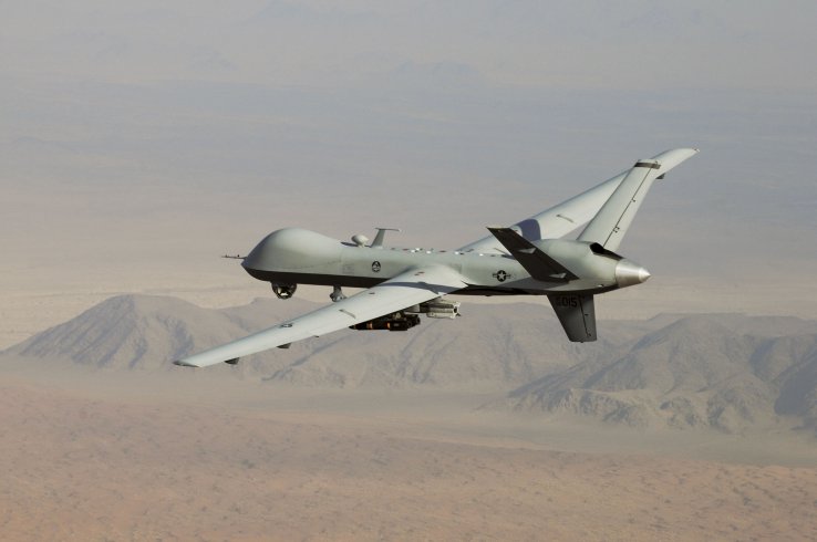 A US Air Force MQ-9 Reaper UAV. USCENTCOM Commander Gen McKenzie said on 20 April that Pentagon is looking at “offshore, over-the-horizon options