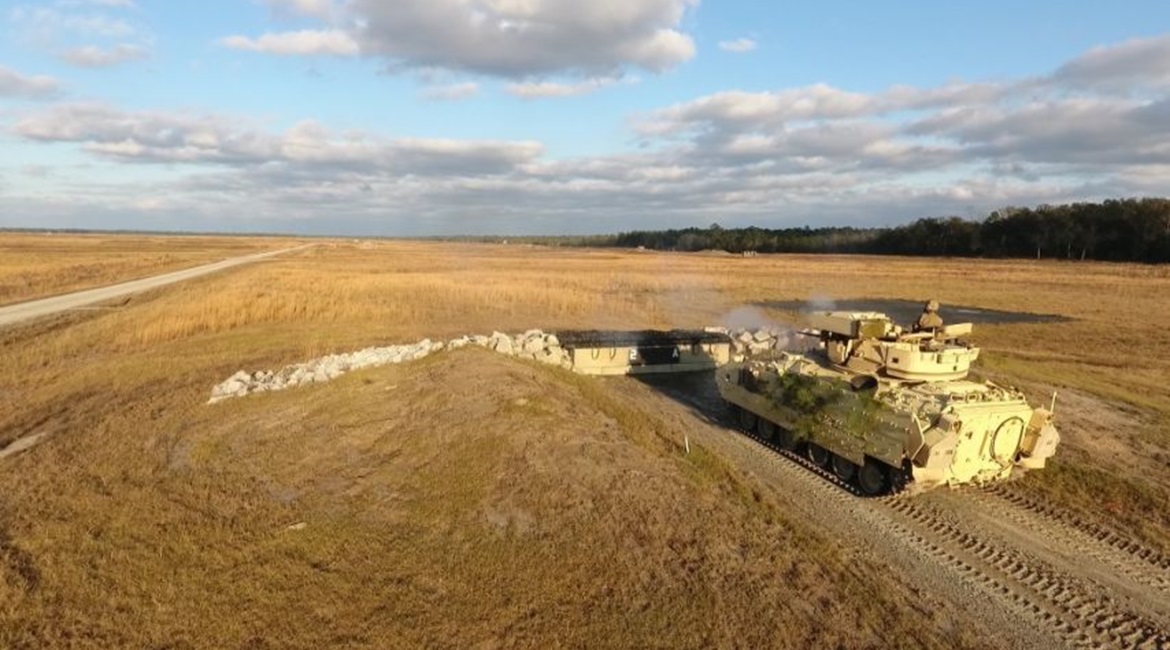 Shown here is a Bradley vehicle at Fort Stewart, Georgia in 2016. The US Army is currently evaluating at least five OMFV proposals to replace the Bradley fleet.