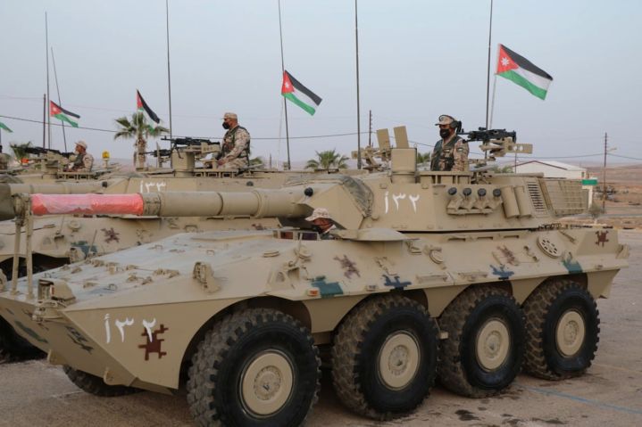 Centauro armoured vehicles in service with Jordan’s 3rd Royal Tank Battalion. (Jordanian Armed Forces)