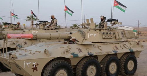 Centauro armoured vehicles in service with Jordan's 3rd Royal Tank Battalion.
