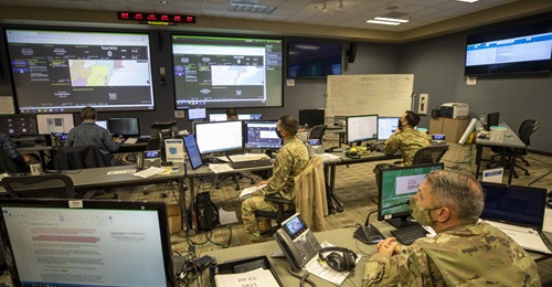 Joint Task Force - Civil Support (JTF-CS) conducts a JADC2 demonstration at Joint Base Langley-Eustis in Virginia.