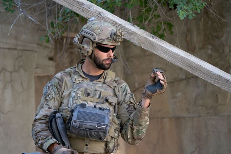 A soldier holds FLIR Systems’ Black Hornet 3 palm-sized UAV. The US Army awarded the company a USD15.4 million contract in March, to procure an unspecified number of the aircraft for its Soldier Borne Sensor programme. (FLIR Systems)