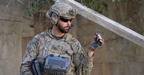 A soldier holds FLIR Systems' Black Hornet 3 palm-sized UAV. The US Army awarded the company a USD15.4 million contract in March, to procure an unspecified number of the aircraft for its Soldier Borne Sensor programme.