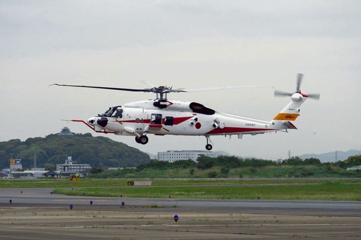 MHI announced on 12 May that it has conducted the first test flight of an upgraded version of the SH-60K naval helicopter at Nagoya Airport. The new variant is meant for use by the JMSDF. (MHI)