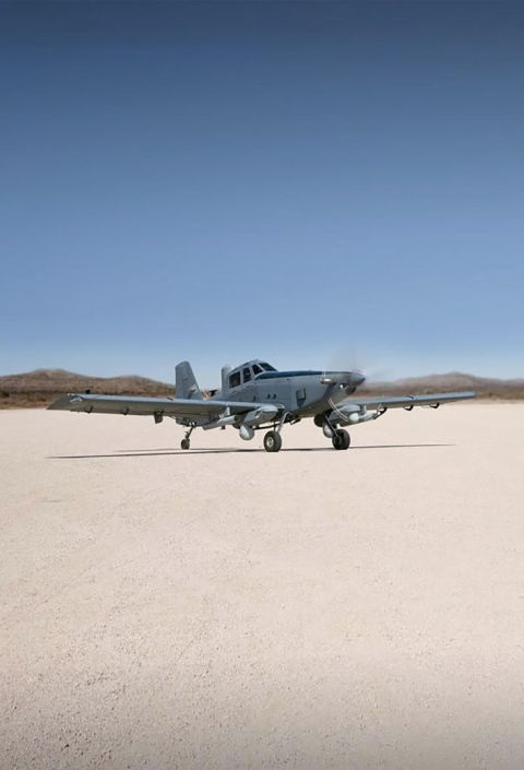 The AT-802U Sky Warden is the latest AT-802 crop duster-derived ISR and light attack aircraft that Air Tractor and L3Harris have developed for the market, following the earlier AT-802U and AT-802L Longsword.