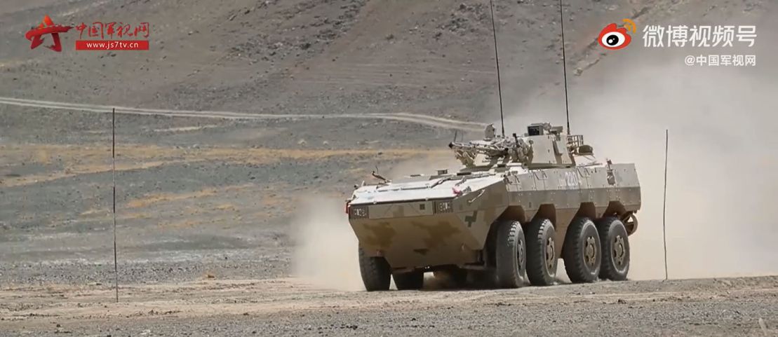 A screengrab from footage released by CCTV on 12 May showing a ZBL-09 IFV taking part in a live-fire exercise held near the Karakoram mountain range. CCTV revealed that this IFV type is now in service with the PLAGF’s Xinjiang Military Command.  (CCTV)