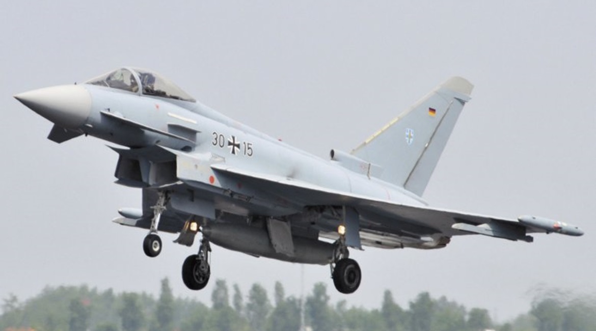Under a new agreement, Luftwaffe Eurofighters (pictured) and Polish F-16s and MiG-29s will be able to cross into each other's airspace during QRA missions.