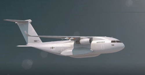 A screengrab from a KAI promotional video released on 11 May showing CGI of the medium-size, twin-engine, multirole military transport aircraft the company is proposing to develop for the South Korean military and export markets.
