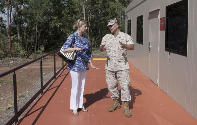 In 2015 Christine Wormuth, then the US undersecretary of defense for policy, visited Robertson Barracks, Northern Territory, Australia. She is now nominated to be the US Army Secretary.  (US Marine Corps)