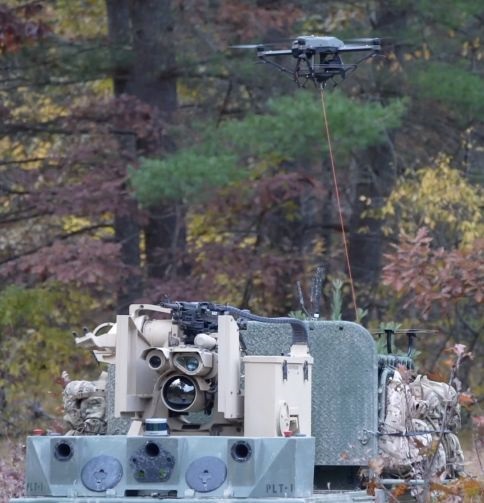 The Hoverfly LiveSky 6205 Group 1 tethered UAV recently operated at ANTX, a major US Navy exercise. Hoverfly is promoting the aircraft for use by special operations forces.