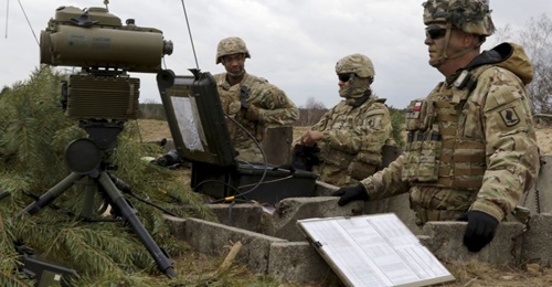 Soldiers with the 173rd Infantry Brigade Combat Team conduct long-range fire exercises during joint US-EU military drills in Poland.