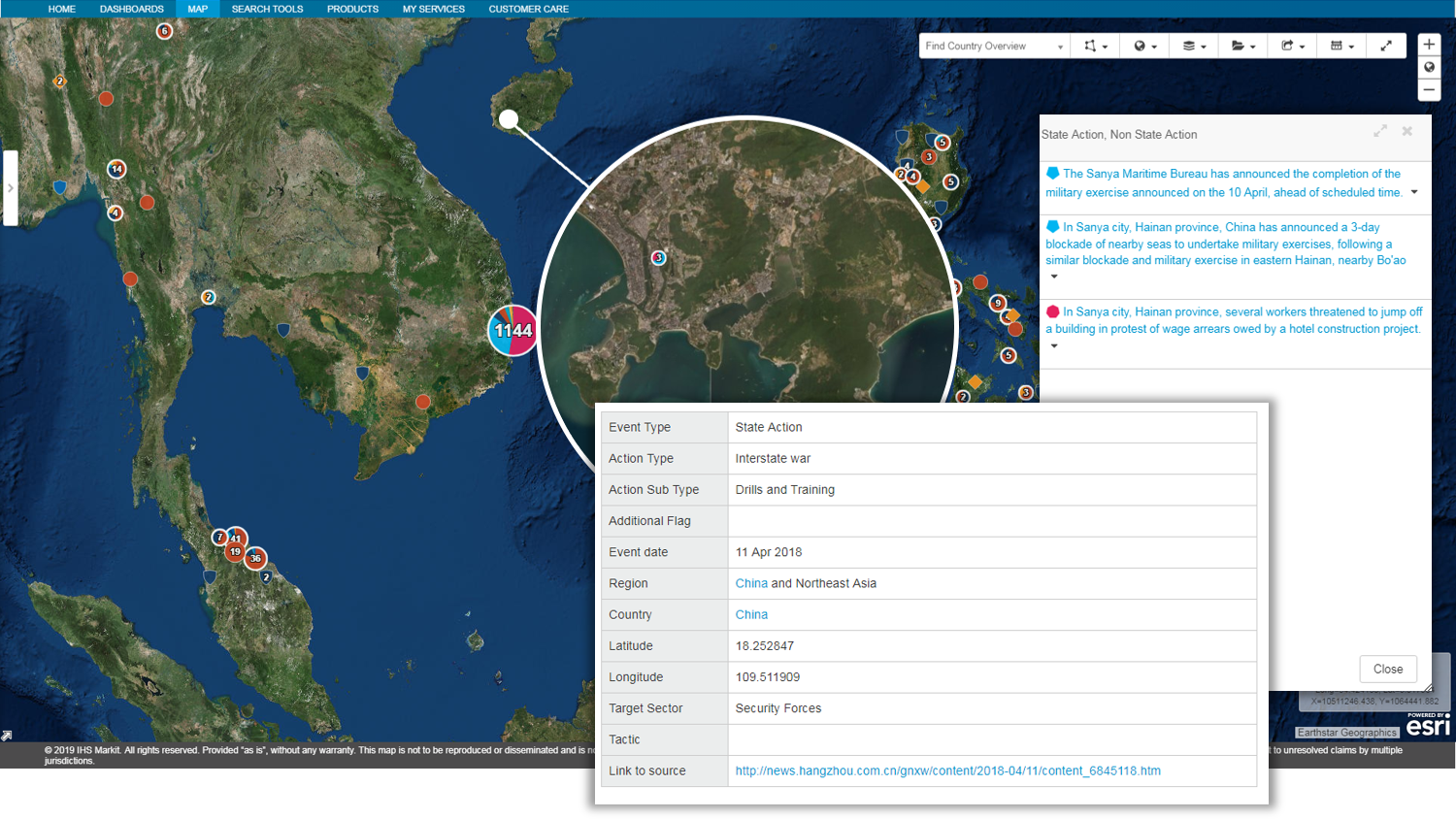 Image of events data south china sea