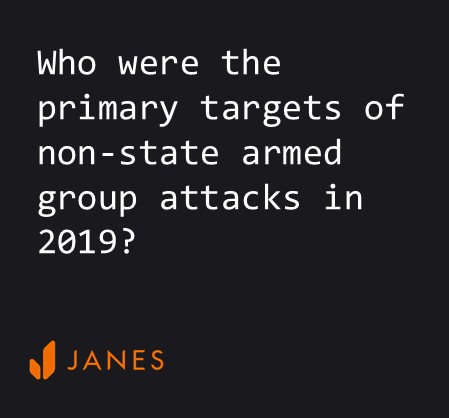 Who were the primary targets of non-state armed group attacks in 2019?